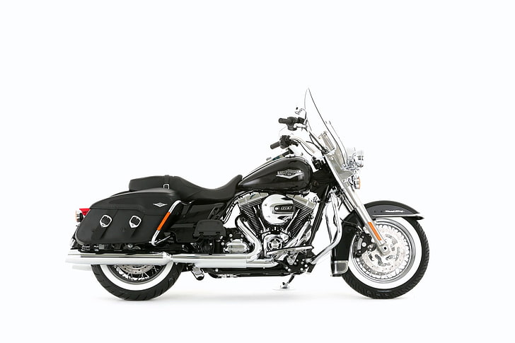 검은 색과 회색 투어링 오토바이, 모터, 할리 데이비슨, HD 배경 화면