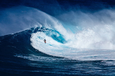 woda, mężczyźni, surferzy, przyroda, fale, deski surfingowe, Tapety HD HD wallpaper