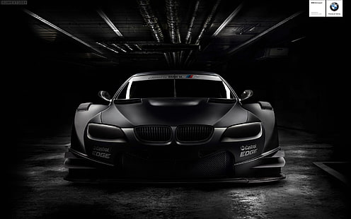 черен спортен автомобил, автомобил, BMW, HD тапет HD wallpaper