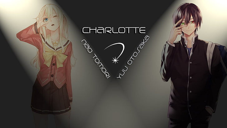 Anime, Charlotte, Charlotte (Anime), Nao Tomori, Yū Otosaka, HD tapet
