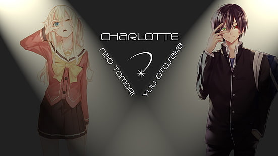 อะนิเมะ, Charlotte, Charlotte (อะนิเมะ), Nao Tomori, Yū Otosaka, วอลล์เปเปอร์ HD HD wallpaper