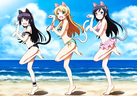 Anime, Oreimo, Ayase Aragaki, Kirino Kousaka, Ruri Gokō, Fond d'écran HD HD wallpaper