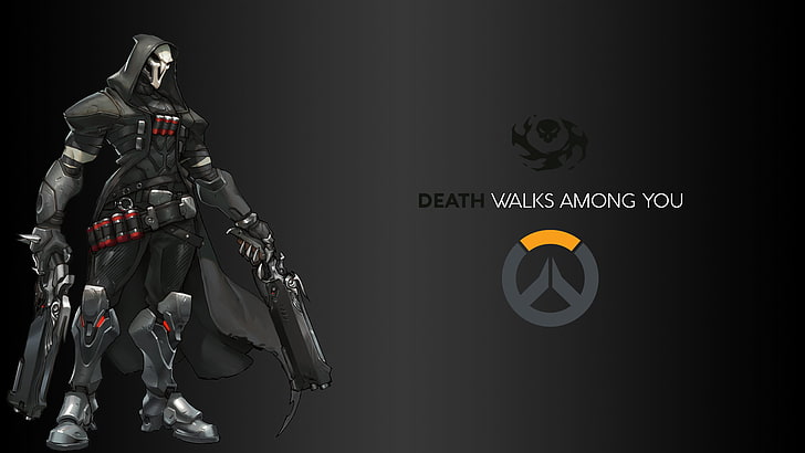 Death Walks Among You Vektorgrafik, Blizzard Entertainment, Overwatch, Videospiele, Logo, DXHHH101 (Autor), Reaper (Overwatch), HD-Hintergrundbild