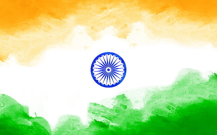 День Независимости Тиранга Акварель, флаг Индии, Фестивали / Праздники, День Независимости, флаг, вода, цвета, Индия, HD обои