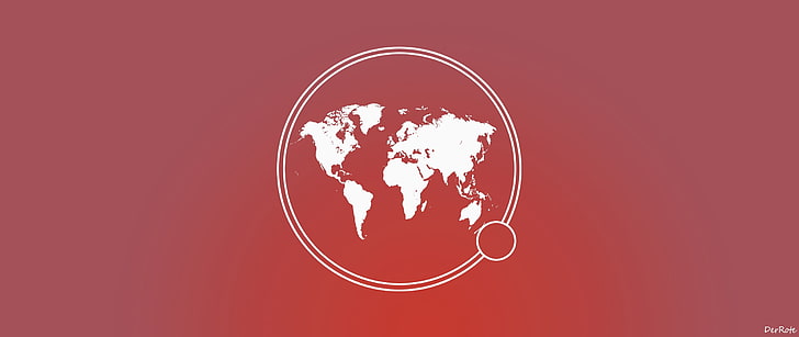 vit jord karta, världen, jorden, röd, HD tapet