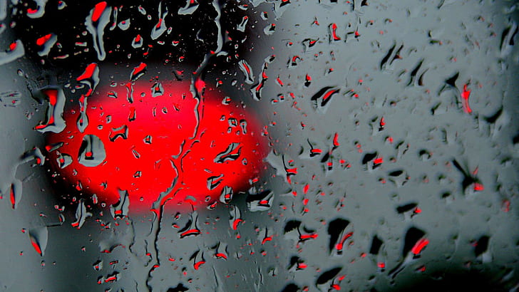 Стекло, дождь, фон, твиттер, красный, 1920x1080, 4к фото, HD обои