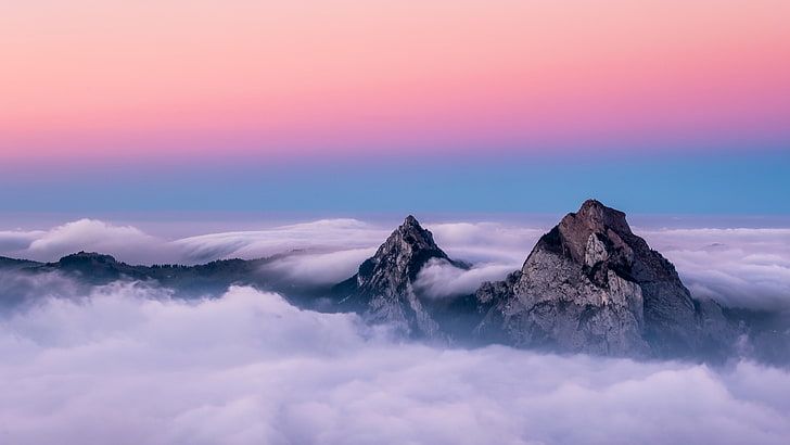 Pico gemelo Montañas 5K, Montañas, Pico, Gemelo, Fondo de pantalla HD
