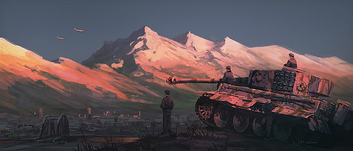 Panzer, Künstlerische, Soldat, Panzer, Tiger Tank, HD-Hintergrundbild HD wallpaper