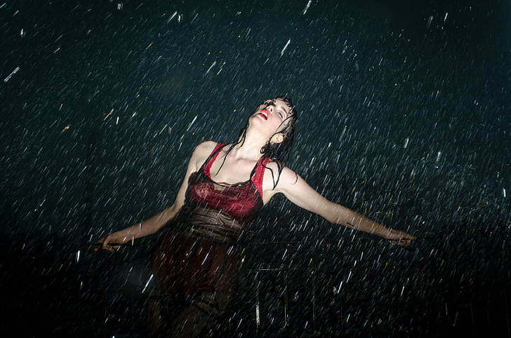 Frauen, Model, Regen, nass, HD-Hintergrundbild