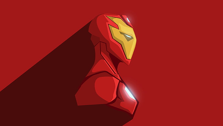 Иллюстрация Marvel Iron Man, Железный Человек, Минимальный, 4K, HD обои