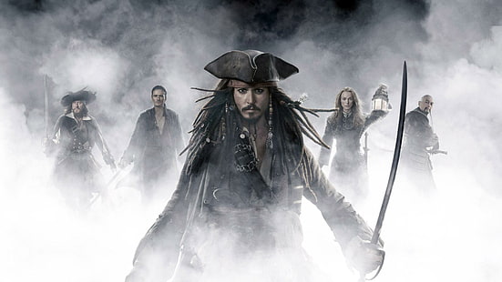 Pirates Of The Caribbean Movie, bajak laut jack sparrow dari poster Karibia, film, bajak laut, Karibia, film, Wallpaper HD HD wallpaper