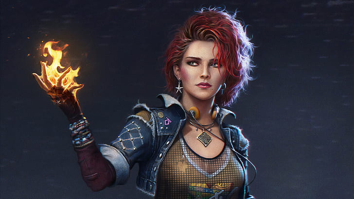 The Witcher, The Witcher 3: Wild Hunt, Magic, Red Hair, Triss Merigold, HD wallpaper