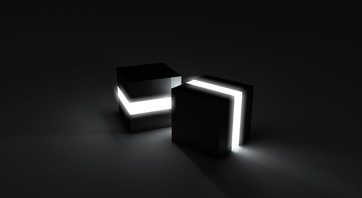 Oscuro, negro, 3D, 4K, cubos, Fondo de pantalla HD | Wallpaperbetter