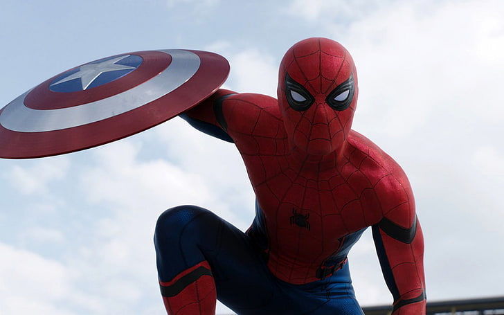Papel de Parede de Guerra Civil do Homem-Aranha Capitão América 3, Marvel Spider-Man, HD papel de parede