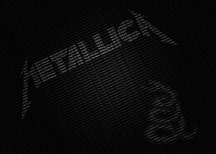 Logotipo de Metallica, metal, música metal, Metallica, tipografía, música, Fondo de pantalla HD HD wallpaper