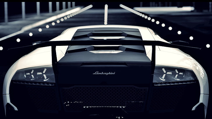 beyaz Lamborghini coupe, araba, Lamborghini Murcielago, supercars, Lamborghini, spor araba, Lamborghini Aventador, Lamborghini Murcielago LP 670-4 SV, ikinci el araç, beyaz araba, Süper Araba, HD masaüstü duvar kağıdı