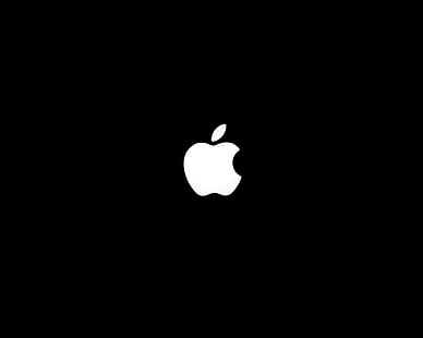 apple inc logotyper svart bakgrund 1280x1024 Teknik Apple HD Art, logotyper, Apple Inc., HD tapet HD wallpaper