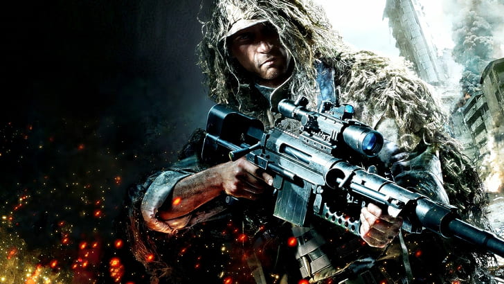 мъже, войник, снайперска пушка, CheyTac M200, оръжие, пистолет, Battlefield 4, видео игри, HD тапет