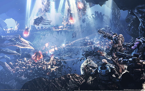 Gears of War, видеоигры, Gears of War 2, HD обои HD wallpaper