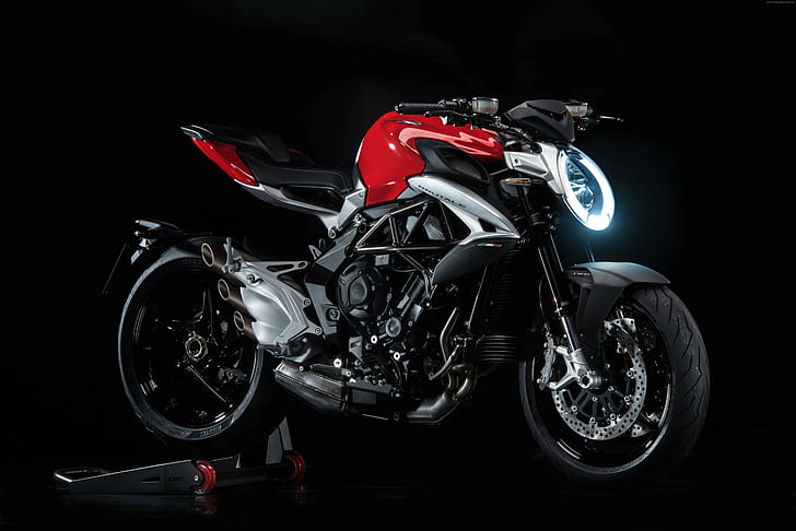 superbike, speedbike, Mv Agusta Brutale 800, red, best bikes, HD wallpaper