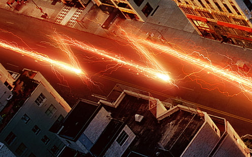 The Flash, street, city, speed, flash, superhero, the flash, The CW, barry allen, HD wallpaper HD wallpaper