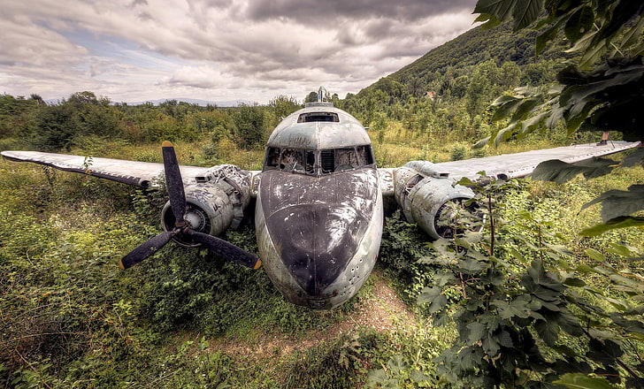 aviation, the plane, scrap, HD wallpaper