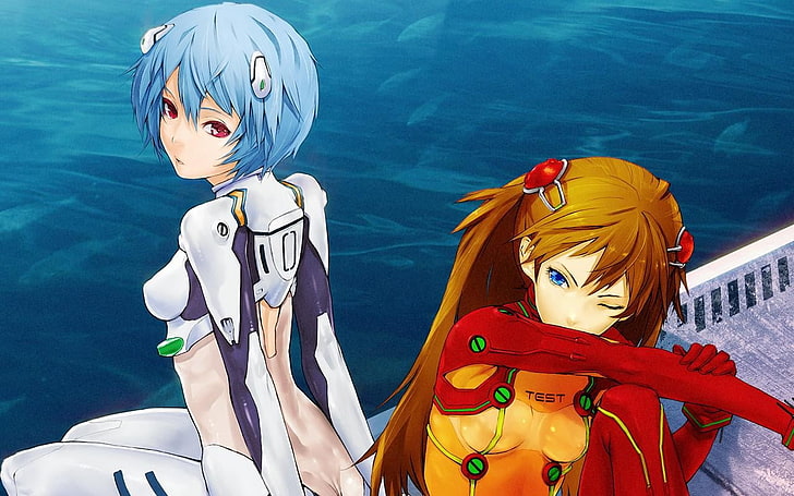 Evangelion Anime Tapete, Neon Genesis Evangelion, Asuka Langley Soryu, Ayanami Rei, Nerv, Body, Rüstung, Redjuice, HD-Hintergrundbild
