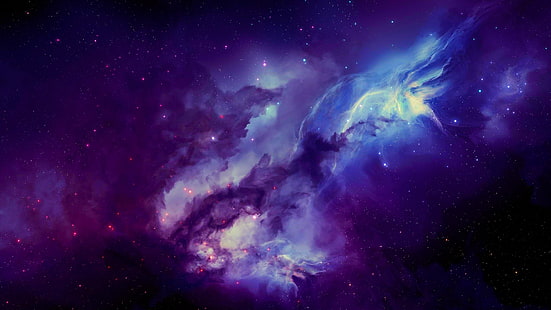 سديم ، سماء ، كون ، مجرة ​​، فلك ، فضاء ، أرجواني، خلفية HD HD wallpaper