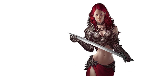 Fantasy Warrior Woman, Wallpaper HD HD wallpaper