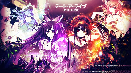 Datum A Live Illustration, Anime, Datum A Live, Kurumi Tokisaki, Yoshino (Datum A Live), HD-Hintergrundbild HD wallpaper