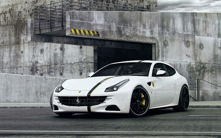2013 Ferrari FF By Wheelsandmore, white maserati sports coupe, ferrari, 2013, wheelsandmore, cars, HD wallpaper