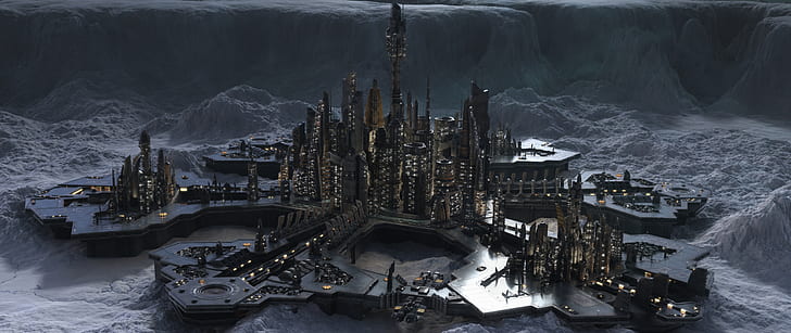 Stargate, Stargate Atlantis, Atlantis, Edificio, Città, Sfondo HD