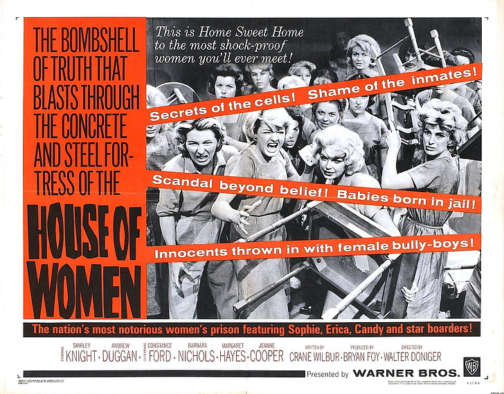 Plakaty filmowe, filmy klasy B, House of Women, plakat filmowy, filmy, Tapety HD