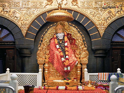 Sai Baba de Shirdi, statue de la divinité hindoue masculine, Dieu`` sai baba, Fond d'écran HD HD wallpaper