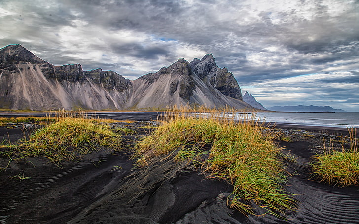 VestrahornアイスランドFaraway Land黒砂丘壁紙Hdワイドスクリーン解像度5667×3542、 HDデスクトップの壁紙