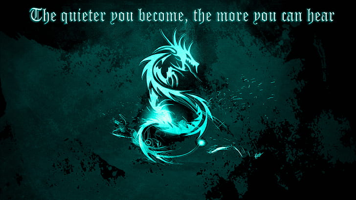 dragon, quote, Kali Linux NetHunter, HD wallpaper