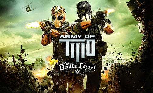 Army of Two: The Devil's Cartel, Army of Two illustration, Juegos, Otros juegos, videojuego, Shooter, 2013, ejército de dos, Fondo de pantalla HD HD wallpaper