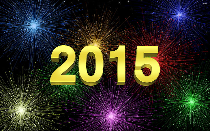 holiday, holidays, 2880x1800, 2015, new year, happy new year, fireworks, happy new year 2015, HD wallpaper