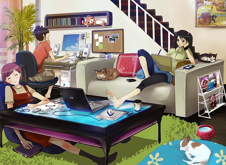 Video Game, Hidden Objects-Girls Hostel, Cat, Girl, HD wallpaper