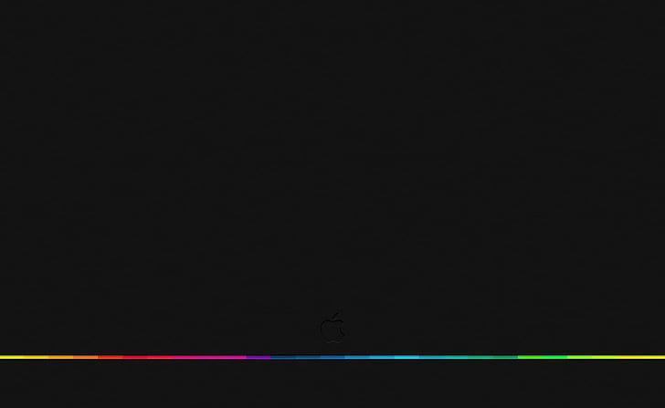 Kolorowa linia na czarnym tle, komputery, Mac, kolorowe, czarne, tło, linia, Tapety HD