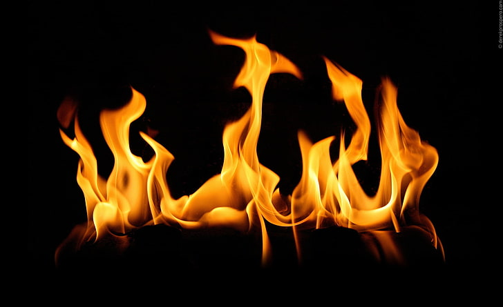 Flame, orange fire, Elements, Fire, Flame, HD wallpaper