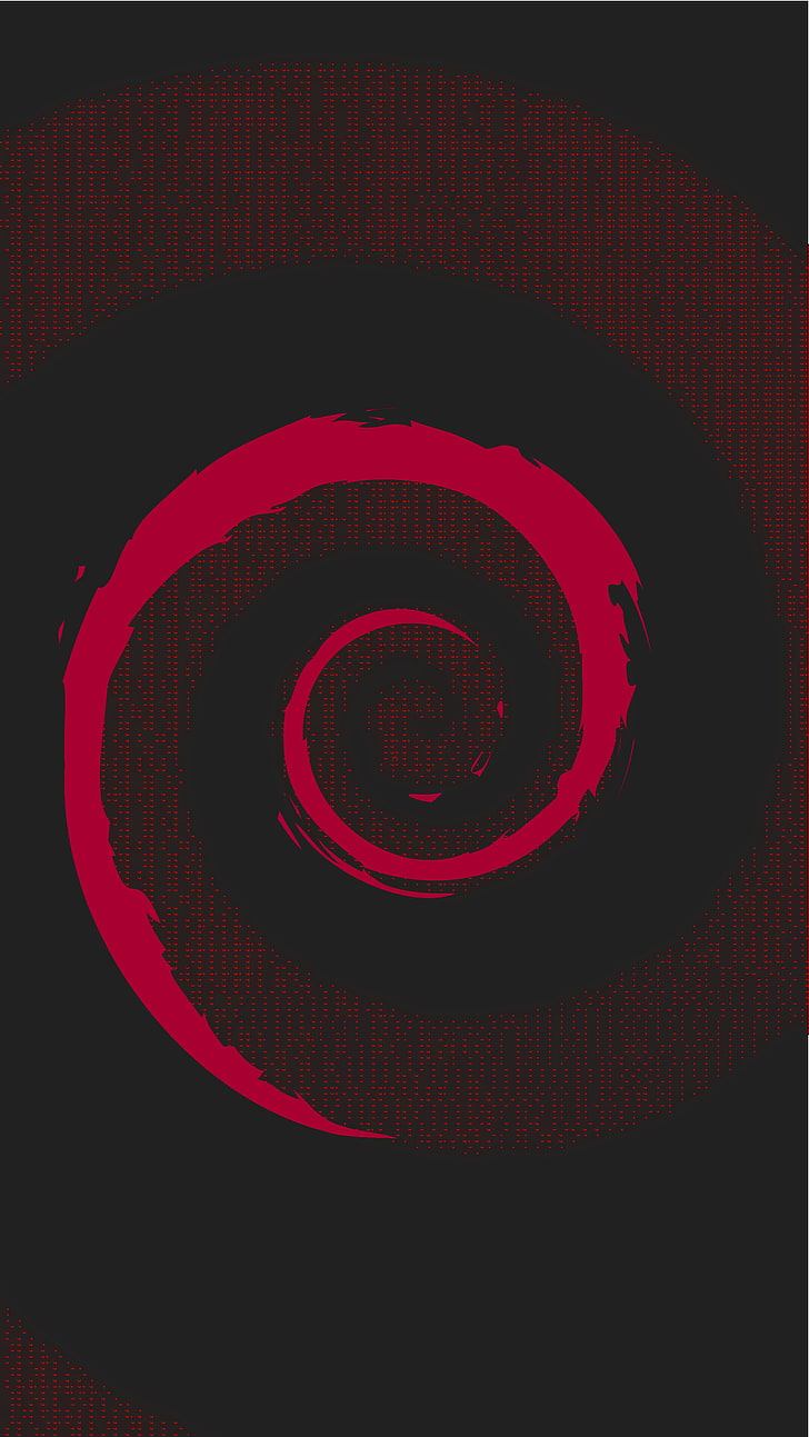 Debian, Linux, minimalismo, minimal materiale, bagliore al neon, arte ASCII, testo, stile materiale, Sfondo HD, sfondo telefono