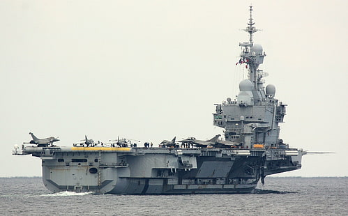 Navi da guerra, portaerei, portaerei francese Charles De Gaulle (R91), nave da guerra, Sfondo HD HD wallpaper
