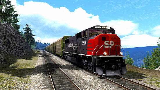 locomotive, railroad, simulator, train, train simulator, HD wallpaper HD wallpaper