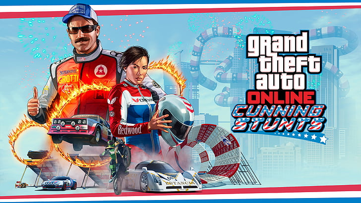 Grand Theft Auto Online cunning stunts illustration, Grand Theft Auto Online, Cunning Stunts, GTA 5, 4K, HD wallpaper