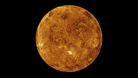 bulan oranye, ruang, minimalis, Venus, Wallpaper HD HD wallpaper