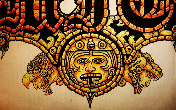 art, aztec, culture, face, gods, HD wallpaper