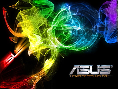 Asus-abstrakter Hintergrund, Asus-Herz der Technologie, Asus, Zusammenfassung, Hintergrund, HD-Hintergrundbild HD wallpaper