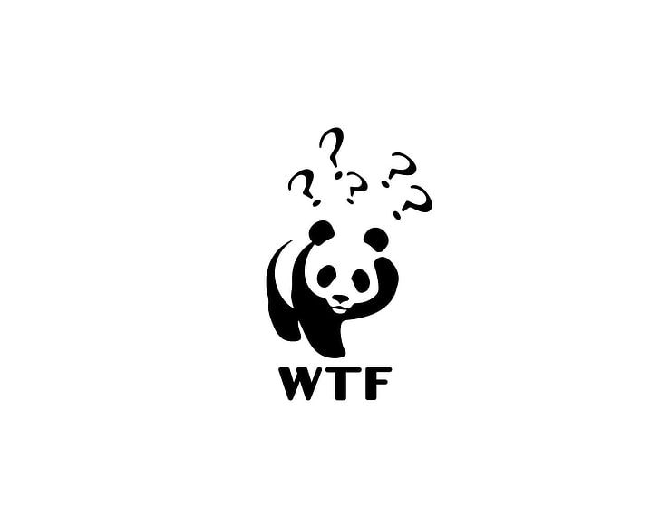WTFパンダは、世界の野生動物基金1280x1024動物クマHDアート、WTF、パンダのクマを負担します、 HDデスクトップの壁紙