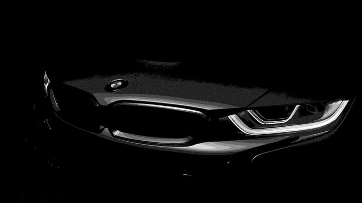 car, monochrome, black, HD wallpaper